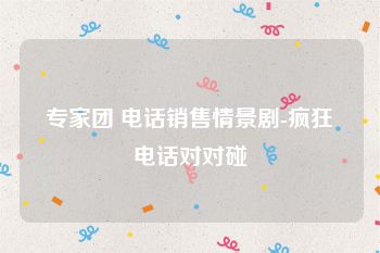 专家团 电话销售情景剧-疯狂电话对对碰
