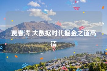 贾春涛 大数据时代掘金之道高清
