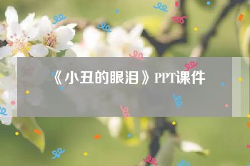 《小丑的眼泪》PPT课件