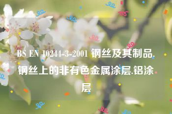 BS EN 10244-3-2001 钢丝及其制品.钢丝上的非有色金属涂层.铝涂层