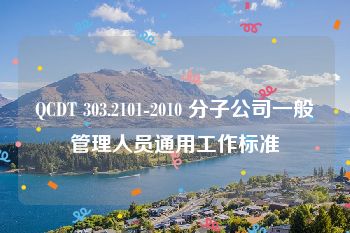 QCDT 303.2101-2010 分子公司一般管理人员通用工作标准