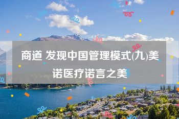 商道 发现中国管理模式(九)美诺医疗诺言之美