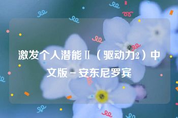 激发个人潜能Ⅱ（驱动力2）中文版－安东尼罗宾