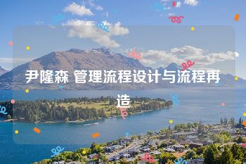 尹隆森 管理流程设计与流程再造