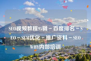 SEO视频教程95辑－百度排名－SEO－SEM优化－推广资料－SEOWHY内部培训