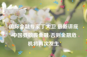 国际金融专家丁大卫 最新讲座-中国要敬畏金融-否则金融危机将再次发生