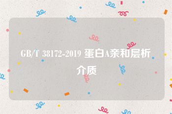 GB/T 38172-2019 蛋白A亲和层析介质