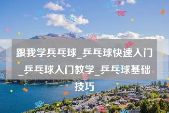 跟我学兵乓球_乒乓球快速入门_乒乓球入门教学_乒乓球基础技巧