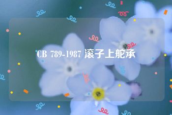 CB 789-1987 滚子上舵承