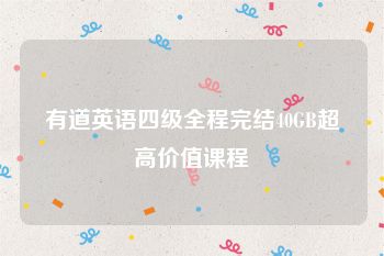有道英语四级全程完结40GB超高价值课程