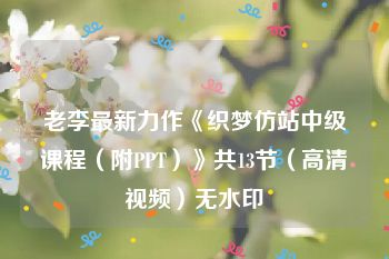 老李最新力作《织梦仿站中级课程（附PPT）》共13节（高清视频）无水印