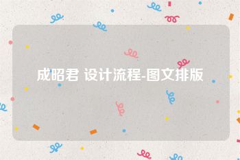 成昭君 设计流程-图文排版