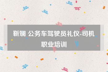 靳斓 公务车驾驶员礼仪-司机职业培训