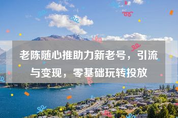 老陈随心推助力新老号，引流与变现，零基础玩转投放