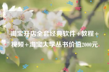 淘宝开店全套经典软件+教程+视频+淘宝大学丛书价值2000元