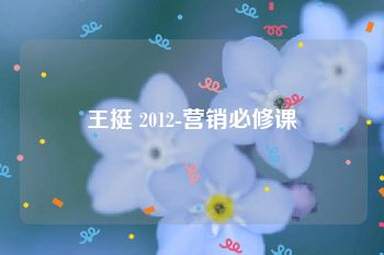 王挺 2012-营销必修课