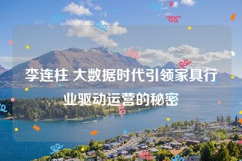 李连柱 大数据时代引领家具行业驱动运营的秘密