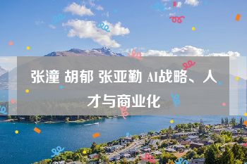 张潼 胡郁 张亚勤 AI战略、人才与商业化