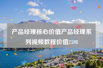产品经理核心价值产品经理系列视频教程价值2598