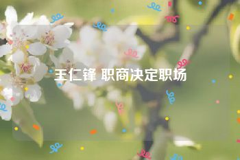 王仁锋 职商决定职场