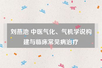 刘燕池 中医气化、气机学说构建与临床常见病治疗