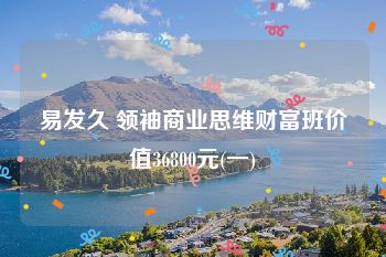 易发久 领袖商业思维财富班价值36800元(一)