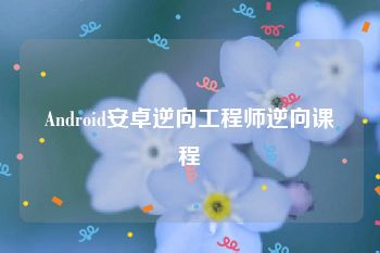 Android安卓逆向工程师逆向课程