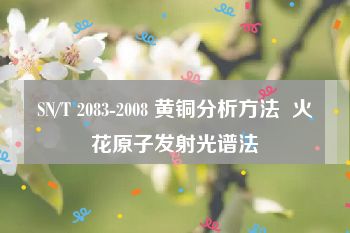 SN/T 2083-2008 黄铜分析方法  火花原子发射光谱法