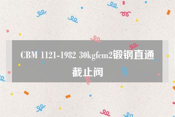 CBM 1121-1982 30kgfcm2锻钢直通截止阀